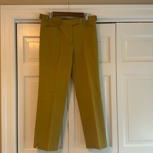 Etcetera chino flat front pants. Size 6.  Green
